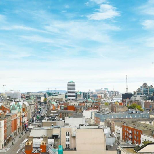 la vista dalle stanze panoramiche di Clink i Lár a Dublino