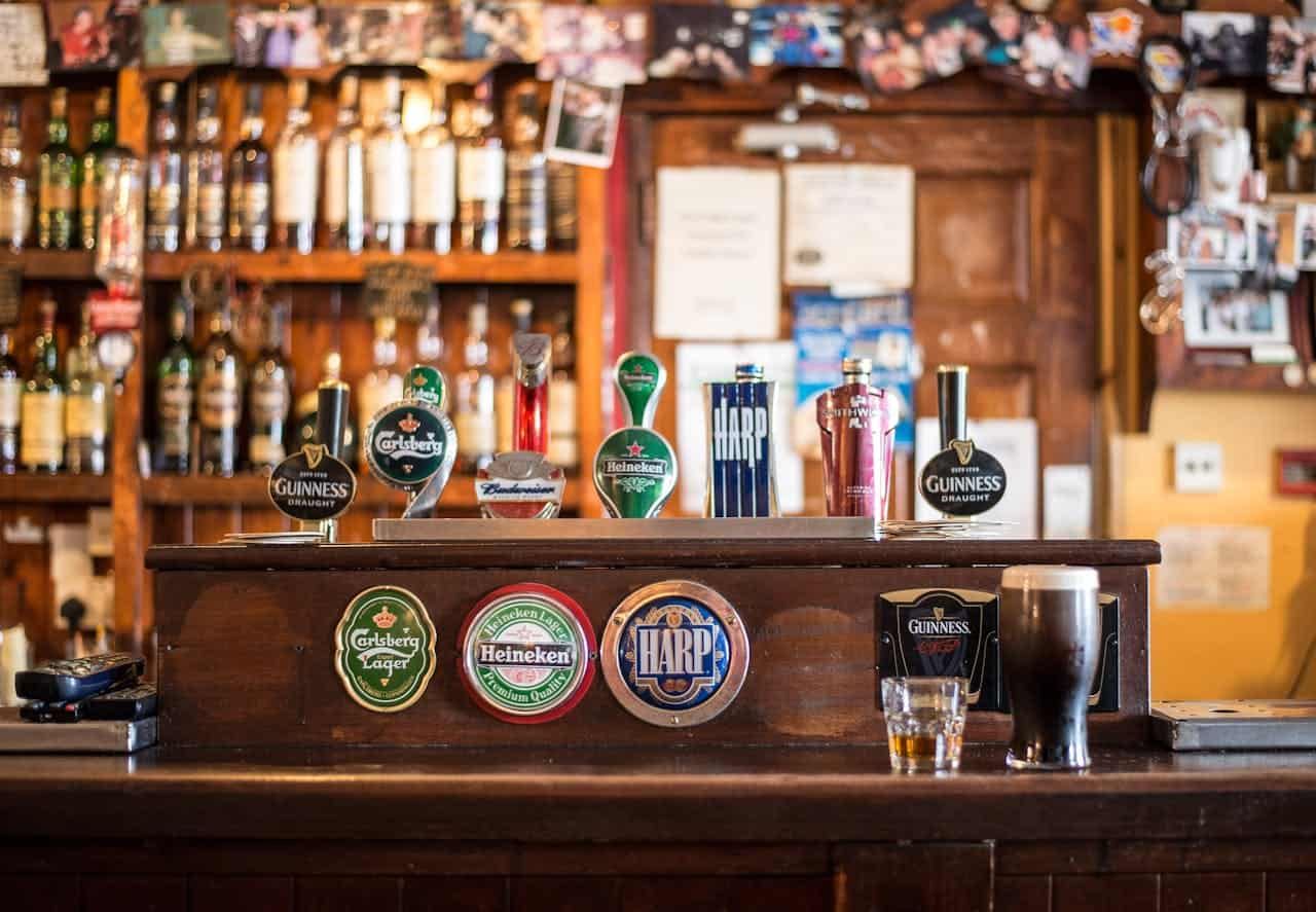 Drinks at a Dublin pub