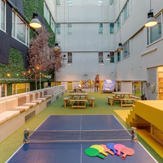 Clink noord hostel atrium events area