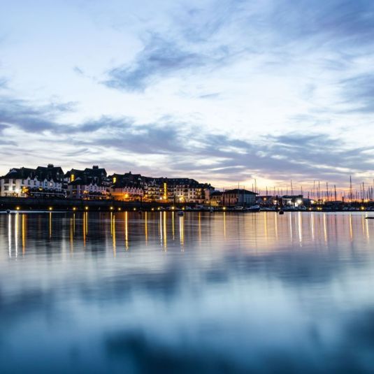 A view of Dublin's Malahide suburb from the coast