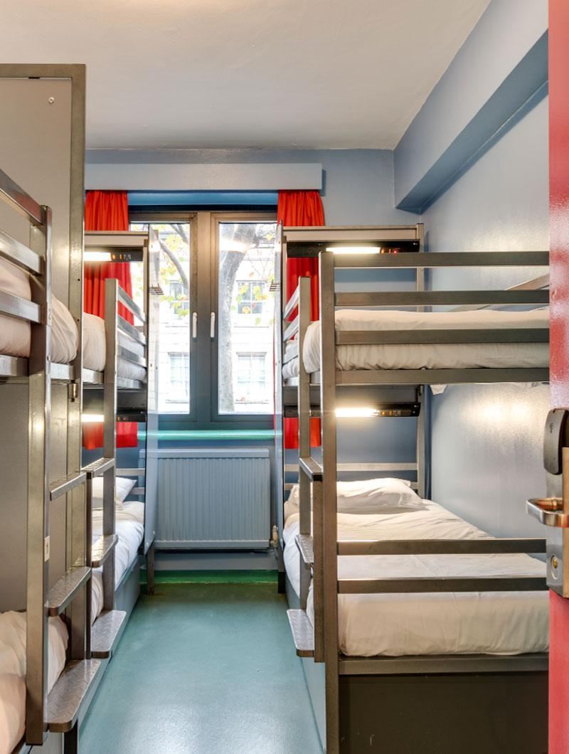 dorm beds at Clink 261 in London
