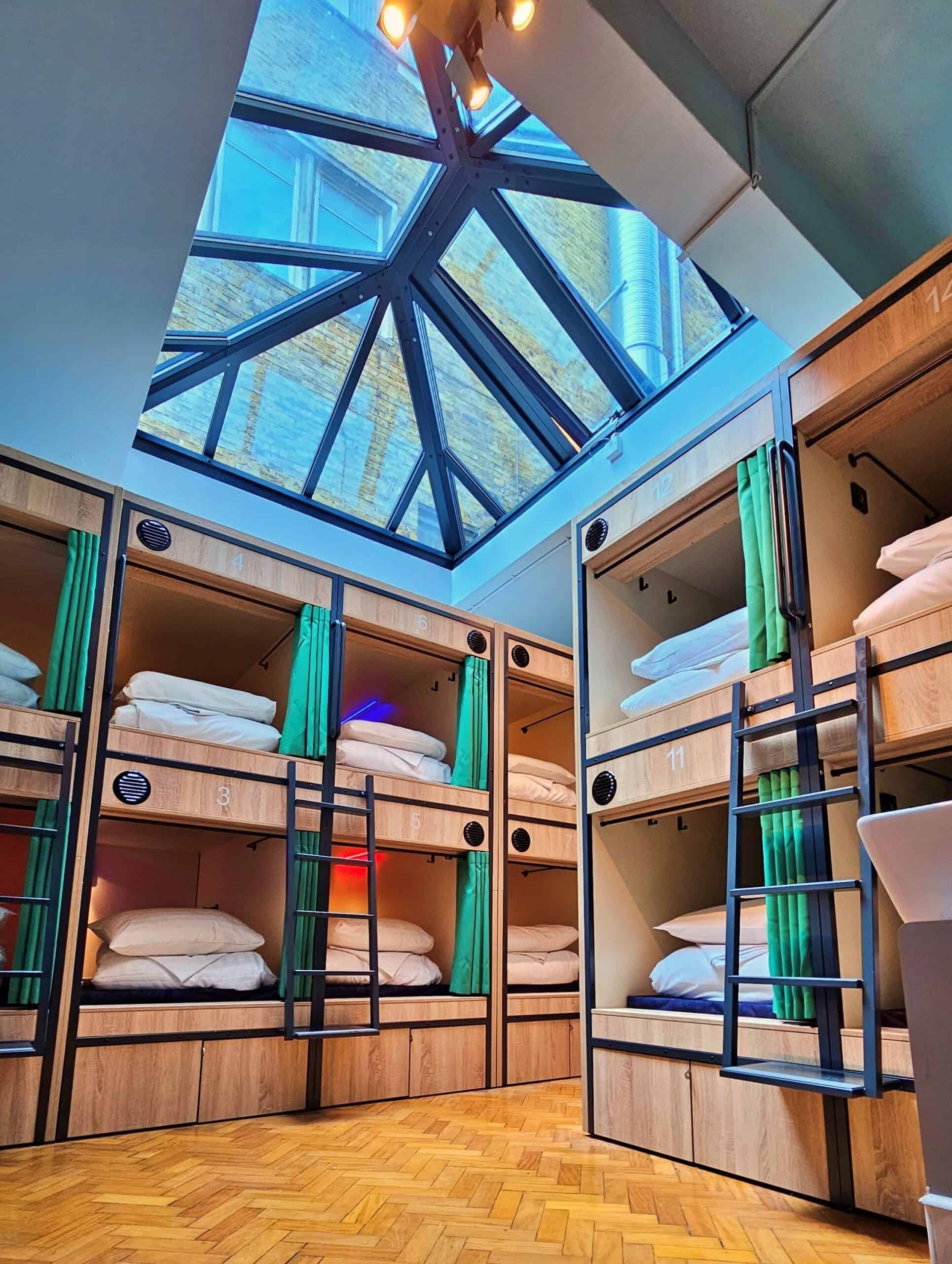 Pod beds at Clink 261 in London