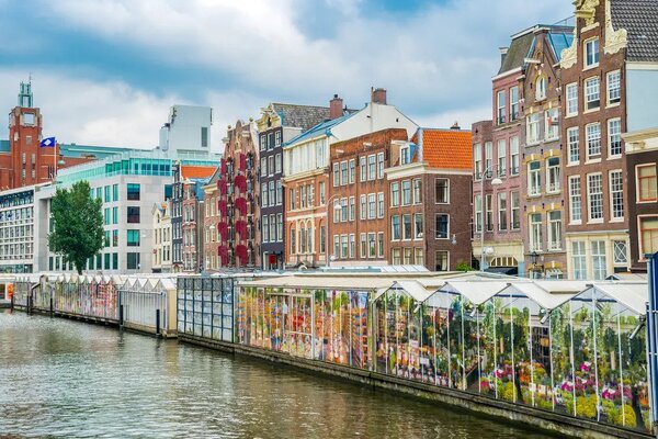 The floating flower market in Amsterdam