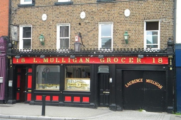 outside L Mulligan Grocer pub in Dublin