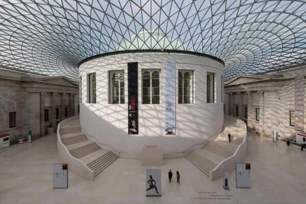 Inside the british Museum in London