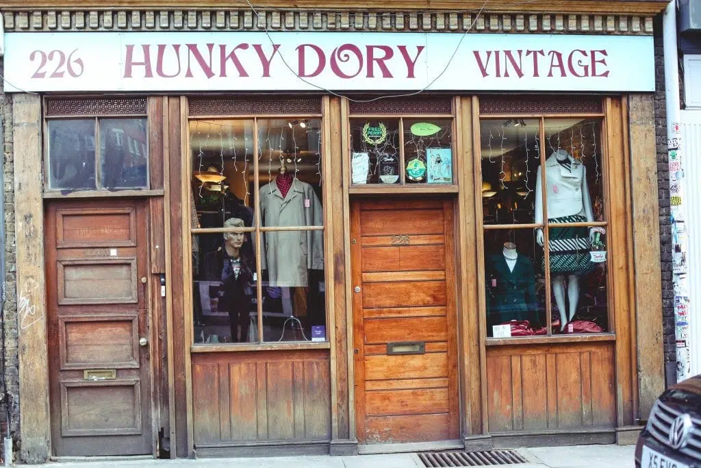 Hunky Dory Vintage shop front