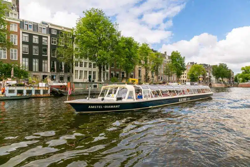 Cruise on a canal in Amsterdam