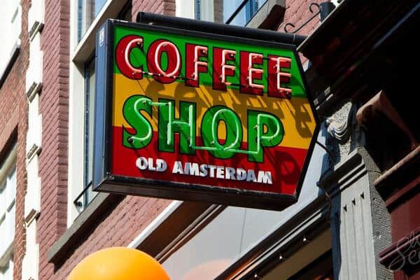 Coffeeshop sign in Amsterdam