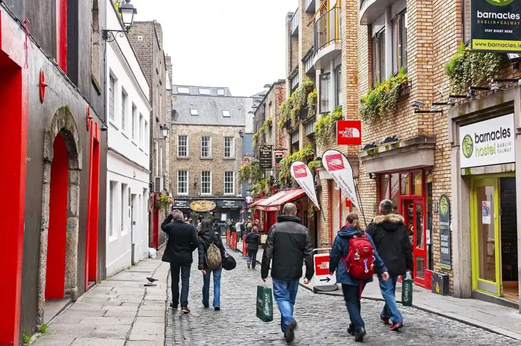 Walking through the streets of Dublin