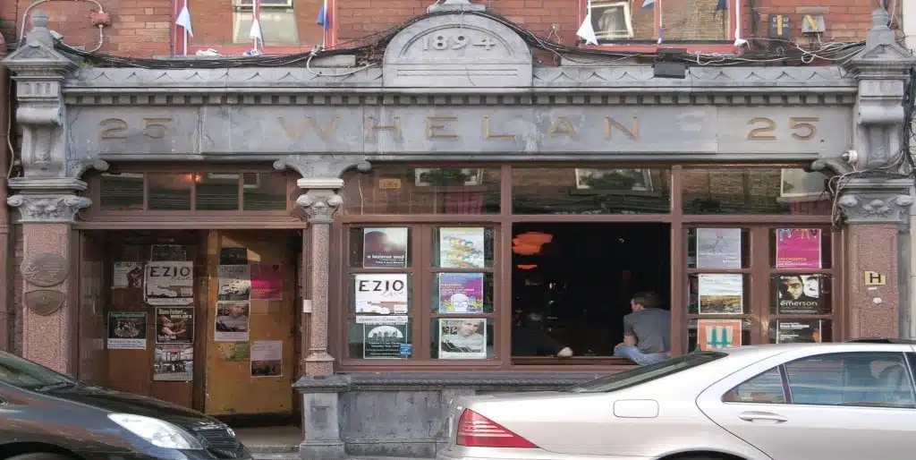 street view of the world-renowned Whelan's music venue and bar in dublin