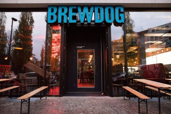 the exterior at one of London's Brewdog bars