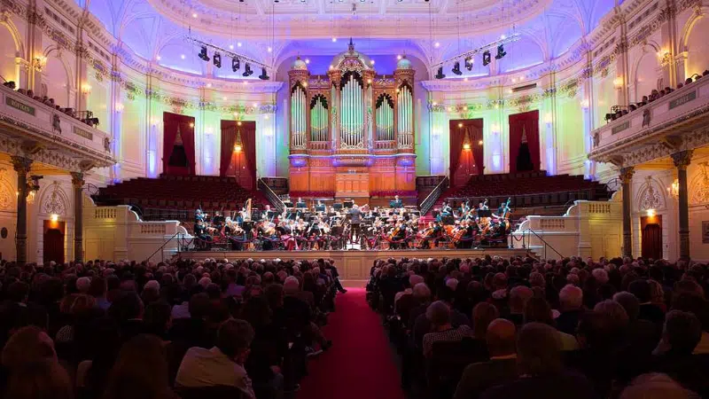 an orchestral musical performance in one of Amsterdam's many beloved venues